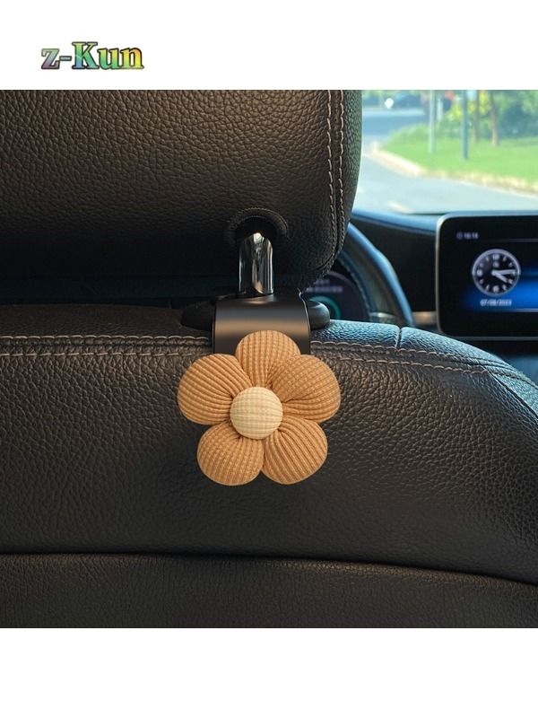 Gancho de Cabecera Floral Khaki para Auto